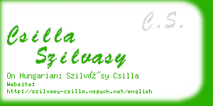 csilla szilvasy business card